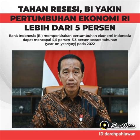 BI Yakin Pertumbuhan Ekonomi RI Lebih Dari 5 JokowiPresidenku YouTube