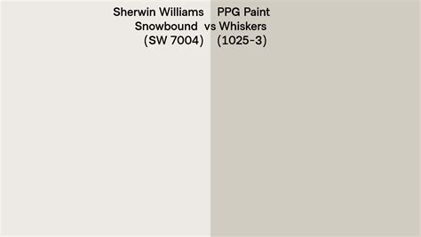 Sherwin Williams Snowbound SW 7004 Vs PPG Paint Whiskers 1025 3