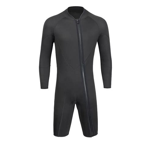 Mm Neoprene Diving Wetsuit Front Back Zip Short Sleeve One Piece Water