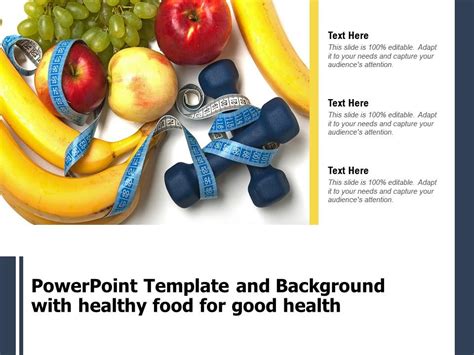 Powerpoint Template And Background With Healthy Food For Good Health