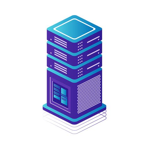 3d Isometric Web Hosting Server Transparent Background 22418264 Png