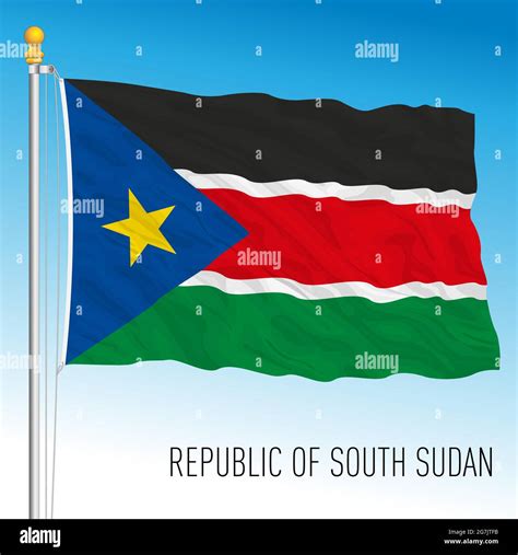 South Sudan Official National Flag African Country Vector