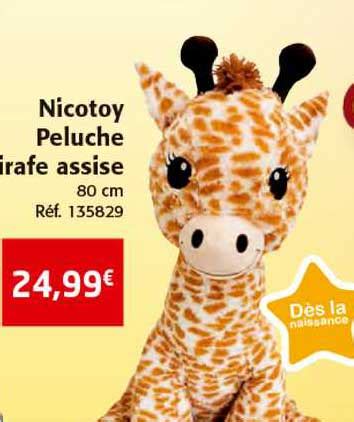 Promo Nicotoy Peluche Girafe Assise Chez Colruyt ICatalogue Fr