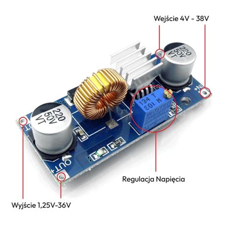 Przetwornica Xl4015 Step Down 5a 1 25v 36v Dc Dc