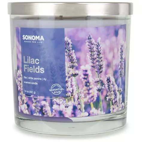 Sonoma Goods For Life® Lilac Fields 14 Oz Triple Pour Candle Jar