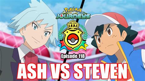 Ash Vs Steven Masters 8 Tournament Battle Pokemon Journeys Episode 118 Review Youtube