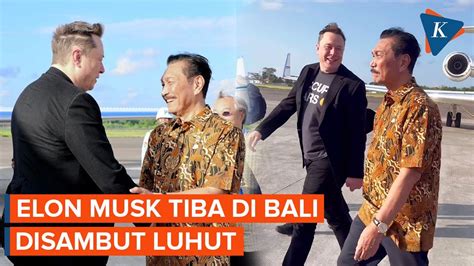 Momen Elon Musk Disambut Luhut Saat Tiba Di Bali Dijadwalkan Bertemu