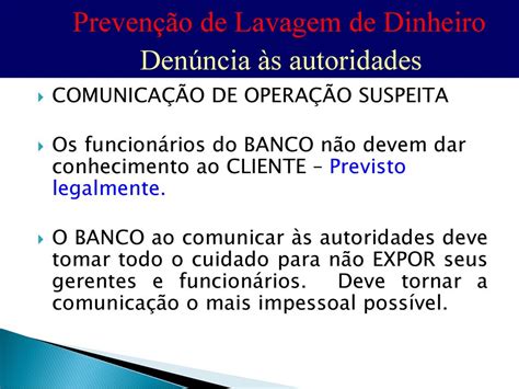 PREVENÇÃO À LAVAGEM DE DINHEIRO ppt carregar