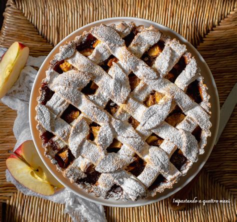 Crostata Alle Mele Con Confettura Di Fragole E Cocco Impastando A