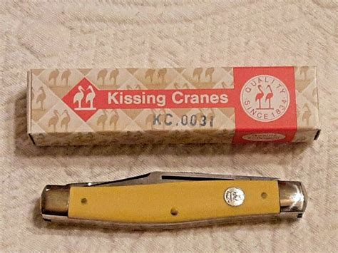 Vintage Kissing Cranes 31 Robi Klaas 3 Blade Yellow Stockman Solingen