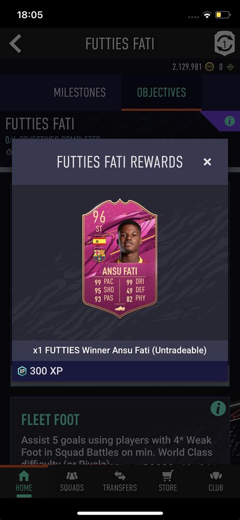 Ansu Fati Objective Card R Easportsfc