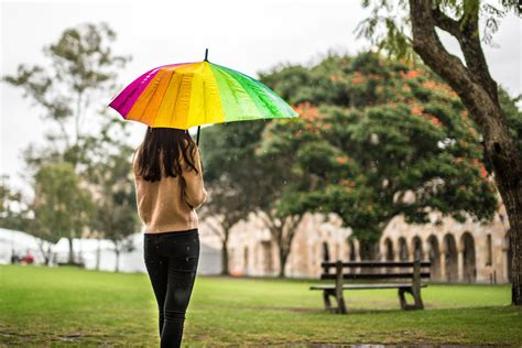 フリー写真 雨の公園で傘を差す女性の後ろ姿でアハ体験 Gahag 著作権フリー写真・イラスト素材集 Gahag 著作権