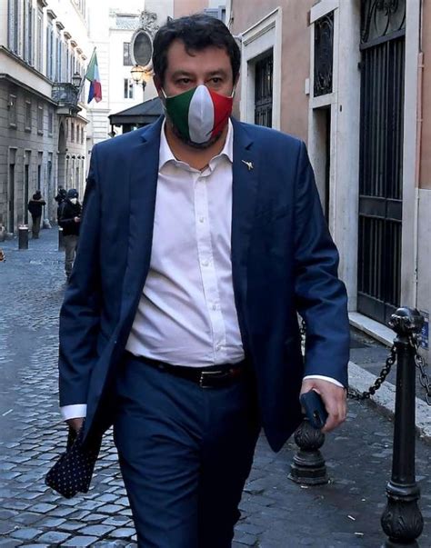 Matteo Salvini Arriva Alla Camera Per L Elezione Del Presidente Della