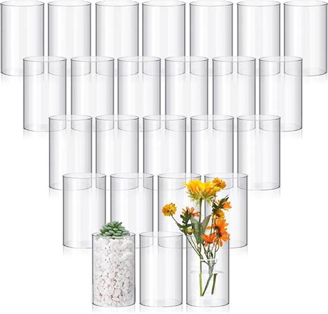 Vesici Pcs Plastic Cylinder Vase Inch Acrylic Cylinder Vase Bulk