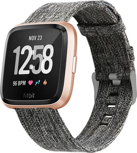 Luxe Nylon OMAZU Armband Bandje Geschikt Voor Fitbit Versa Fitbit