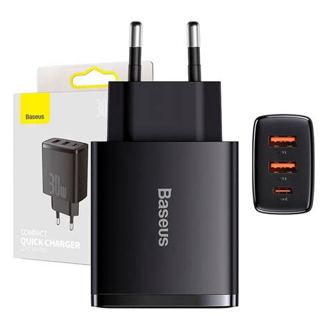 Baseus Szybka Adowarka Sieciowa Do Telefonu Usb Usb C Typ C Afc Qc