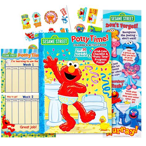 Sesame Street Elmo Potty Training Book Set -- Potty Coloring and ...