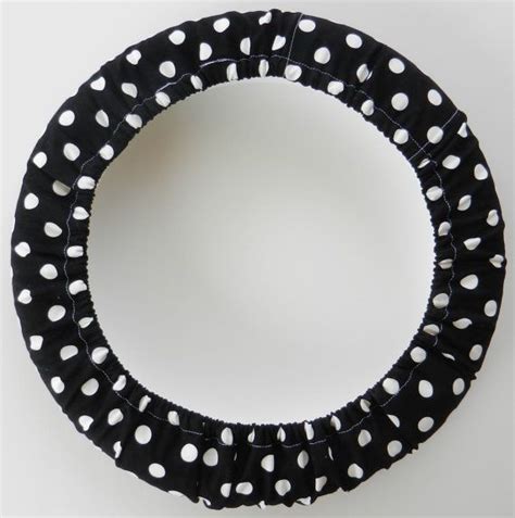 Black White Polka Dot Steering Wheel Cover By EmbellishMePattyV