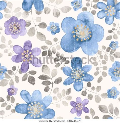 Flowers Seamless Pattern Easy Making Seamless Stock Illustration