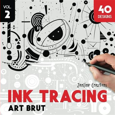 Ink Tracing Coloring Book Trace And Color The White To Reveal A Unique