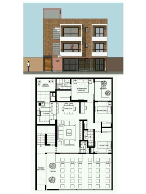 Planos Arquitectonicos De Un Edificio De Departamentos