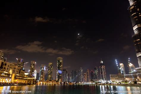 迪拜夜景摄影图建筑摄影建筑园林摄影图库昵图网