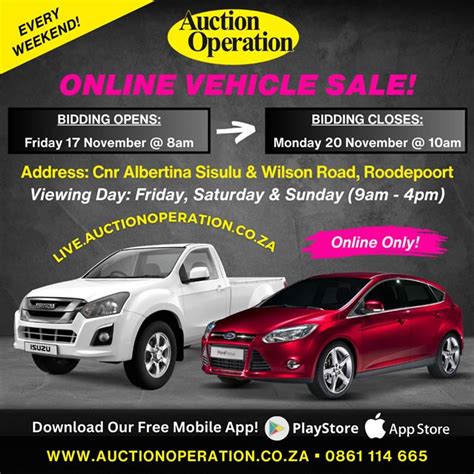 Auction Operation - ONLINE VEHICLE SALE!