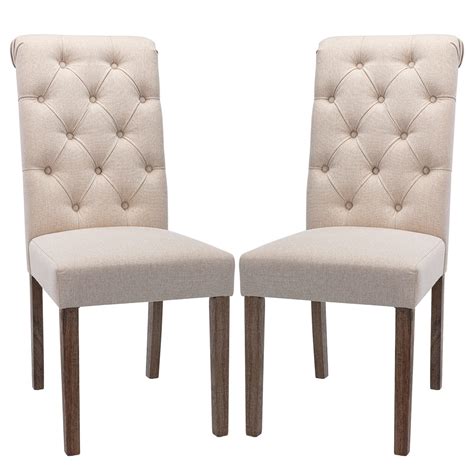 COLAMY Tufted Dining Chairs Set Of 2 Accent Parsons Diner Chairs