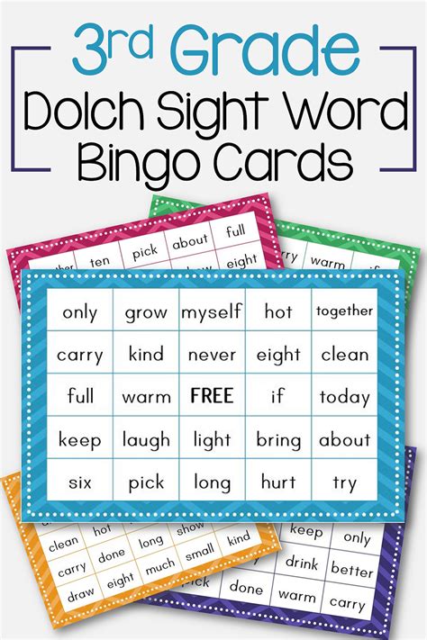 Sight Word Bingo Printables