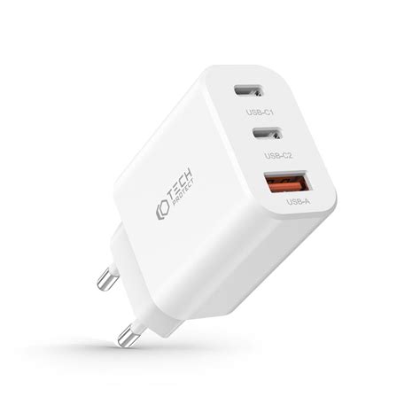 HÁLÓZATI TÖLTŐ TECH PROTECT C30W 3 PORT NETWORK CHARGER PD30W QC3 0