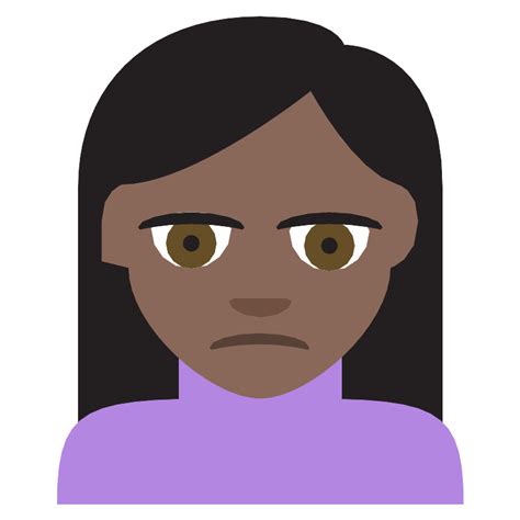 Person Frowning Dark Skin Tone Vector Svg Icon Svg Repo