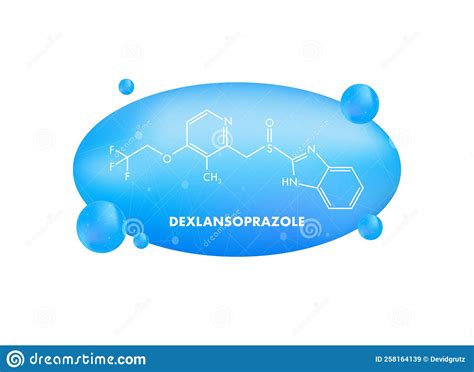 Dexlansoprazole Concept Chemical Formula Icon Label Text Font Vector