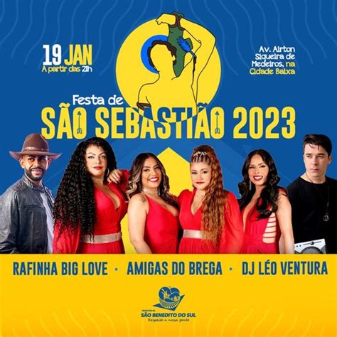 Se liga na programação da nossa Festa de São Sebastião 2023 Será no