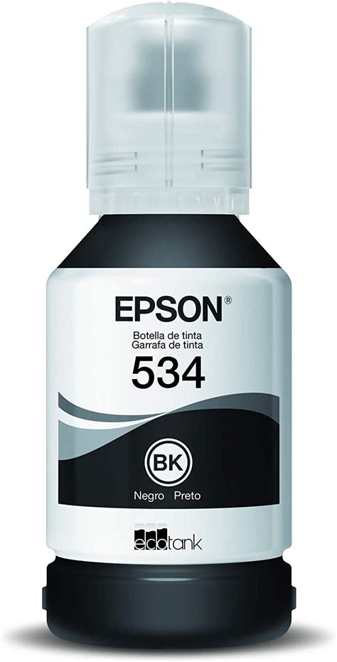 Epson Ecofit Botella De Tinta Pigmentada Color Negro T534 Amazon