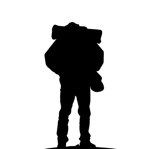 Hiker Silhouettes Hiking Man With Rucksacks Silhouette People With