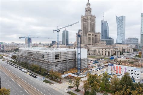 Warszawskie Muzeum Sztuki Nowoczesnej Spacer Po Budowie