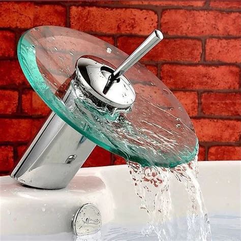 Bathroom waterfall Faucet Chrome Finish Basin Sink Faucet Mixer Tap ...