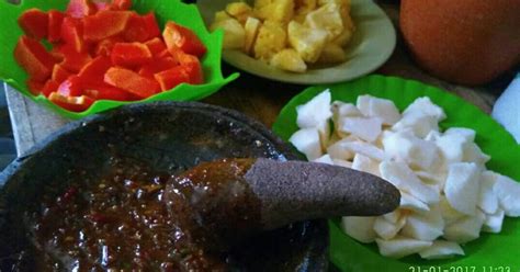 Resep Rujak Buah Cocol Sambel Asem Manis Lada Oleh Fitri Wulan Sari