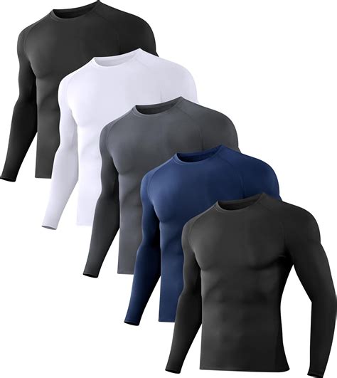 Amazon Dalavch 5 Pack Mens Compression Shirts Long Sleeve