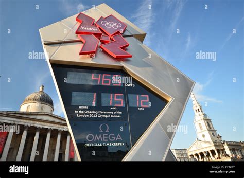 Countdown Timer To The London Olympics In Trafalgar Square