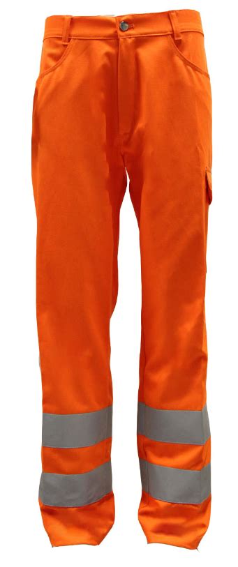 Patch Pocket Relaxation Orange Work Pants 3m 9910 Reflective Strips