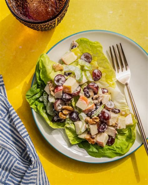 Apple Salad Recipe With Grapes Walnuts And Creamy Mayo Dressing