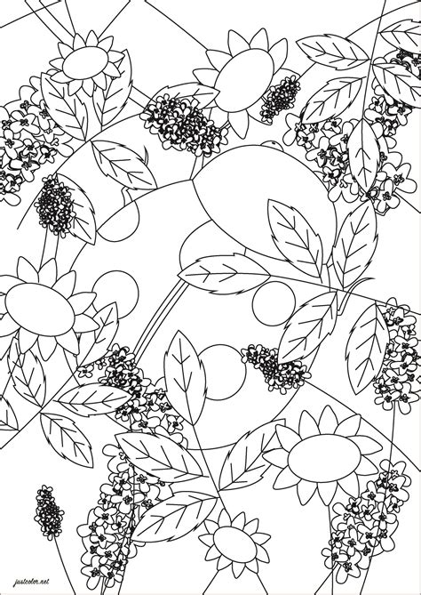 Jolis Coloriages De Fleurs Pour Adultes