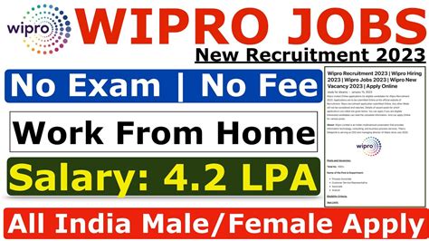 Wipro Recruitment 2023 Wipro Jobs For Freshers 2023 12th And Graduate Job Vacancy 2023 Mnc