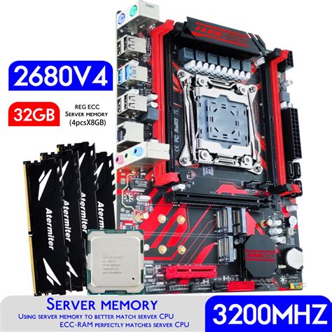 Atermite X Motherboard With Combo Kit Set Xeon E V Gb