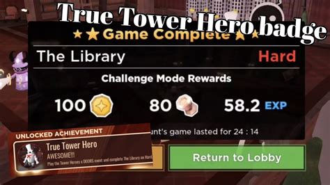 Getting True Tower Hero Badge In Doors X Tower Heroes Crossover Part 2 Youtube