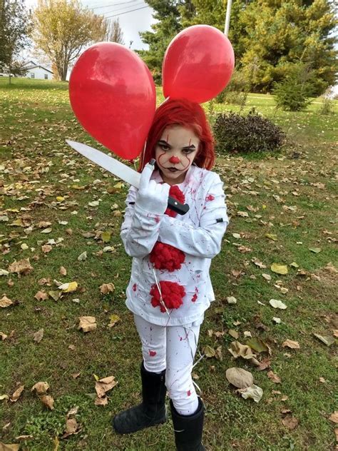 Pennywise IT clown child costume and make up Diy Adult Halloween ...