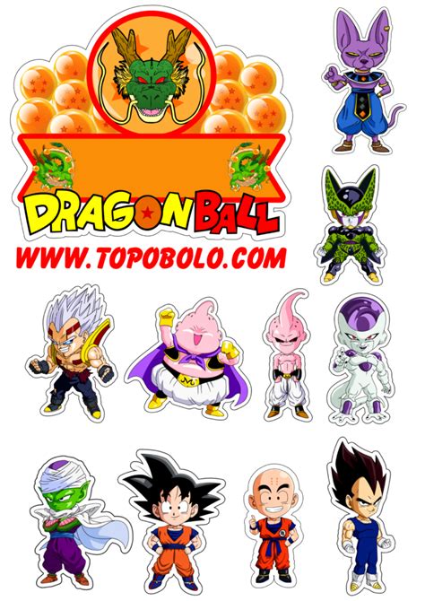 Topo de bolo Dragon ball festa de aniversário infantil decoração Goku