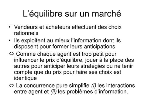 Ppt Chapitre La Th Orie Classique Des March S Et Ses Limites