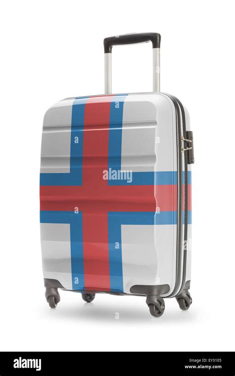 Suitcase Painted Into National Flag Faroe Islands Stock Photo Alamy